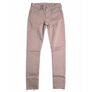 AG Adriano Goldschmied The Legging Ankle Super Skinny Raw Hem Pink Jeans 26R